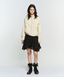 SUNBURNPROJECT（サンバーンプロジェクト）の「ANGLED FRILL MIDI SKIRT, BLACK（スカート）」