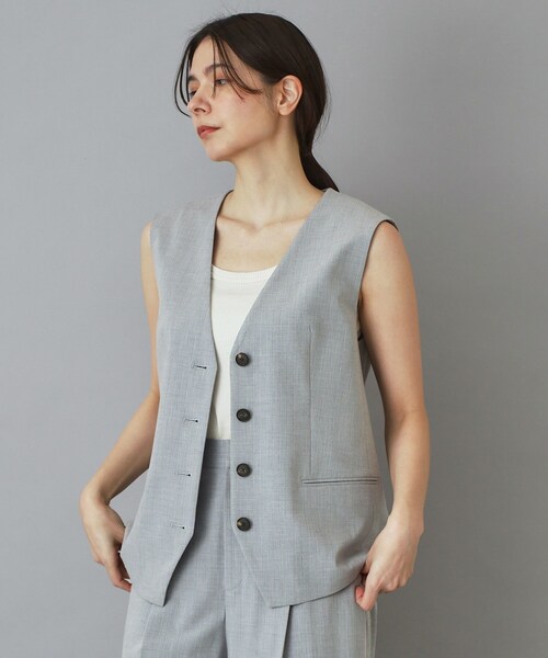 DRESSTERIOR(ドレステリア)の「2WAYトロピカル ストライプジレ(ベスト・レディース・ベージュ系2/グレー系2・38/36/34)」の19枚目の写真