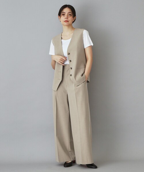 DRESSTERIOR(ドレステリア)の「2WAYトロピカル ストライプジレ(ベスト・レディース・ベージュ系2/グレー系2・38/36/34)」の9枚目の写真