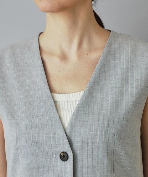 DRESSTERIOR(ドレステリア)の「2WAYトロピカル ストライプジレ(ベスト・レディース・ベージュ系2/グレー系2・38/36/34)」の10枚目の写真