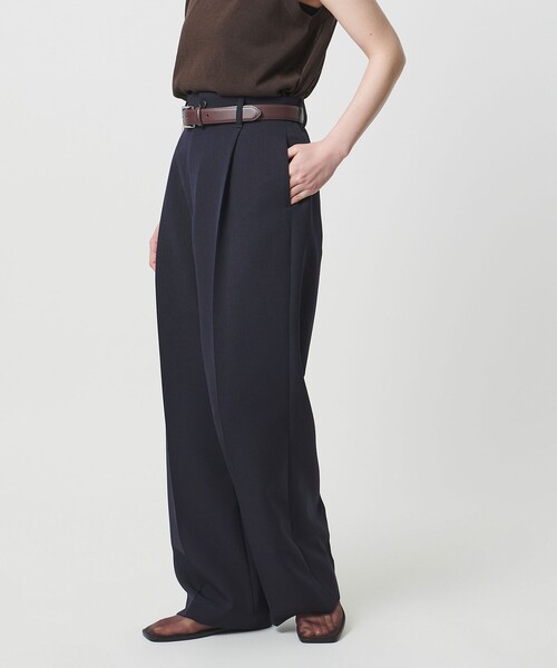 MARW UNITED ARROWS(マルゥ ユナイテッドアローズ)の「<MARW UNITED ARROWS>タック ストレートパンツⅡ(スラックス・レディース・ブラック/ダークグレー/ネイビー・34/36/38)」の4枚目の写真