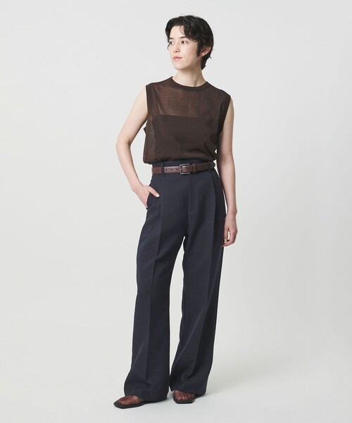 MARW UNITED ARROWS(マルゥ ユナイテッドアローズ)の「<MARW UNITED ARROWS>タック ストレートパンツⅡ(スラックス・レディース・ブラック/ダークグレー/ネイビー・34/36/38)」の5枚目の写真