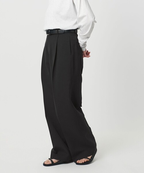 MARW UNITED ARROWS(マルゥ ユナイテッドアローズ)の「<MARW UNITED ARROWS>タック ストレートパンツⅡ(スラックス・レディース・ブラック/ダークグレー/ネイビー・34/36/38)」の6枚目の写真
