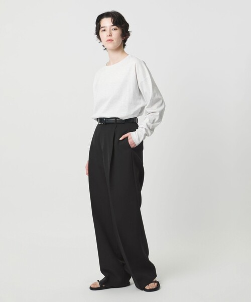 MARW UNITED ARROWS(マルゥ ユナイテッドアローズ)の「<MARW UNITED ARROWS>タック ストレートパンツⅡ(スラックス・レディース・ブラック/ダークグレー/ネイビー・34/36/38)」の7枚目の写真