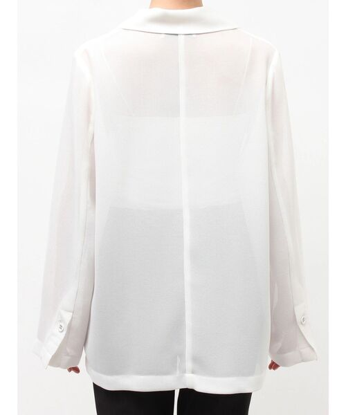 ELENDEEK（エレンディーク）の「シアージャケット（テーラードジャケット・レディース・ブルー/オフホワイト/アイボリー/ブラック・FREE）」の5枚目の写真