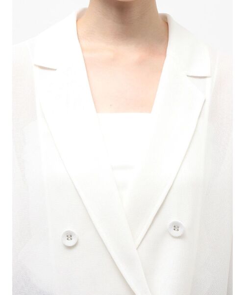 ELENDEEK（エレンディーク）の「シアージャケット（テーラードジャケット・レディース・ブルー/オフホワイト/アイボリー/ブラック・FREE）」の6枚目の写真