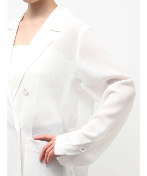 ELENDEEK（エレンディーク）の「シアージャケット（テーラードジャケット・レディース・ブルー/オフホワイト/アイボリー/ブラック・FREE）」の7枚目の写真