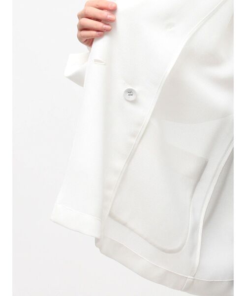 ELENDEEK（エレンディーク）の「シアージャケット（テーラードジャケット・レディース・ブルー/オフホワイト/アイボリー/ブラック・FREE）」の9枚目の写真