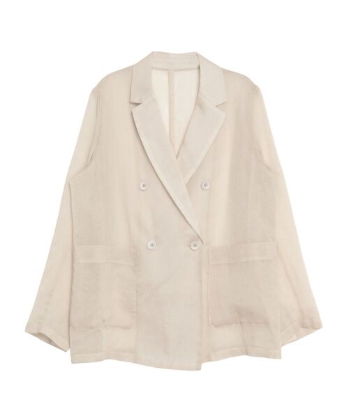 ELENDEEK（エレンディーク）の「シアージャケット（テーラードジャケット・レディース・ブルー/オフホワイト/アイボリー/ブラック・FREE）」の19枚目の写真