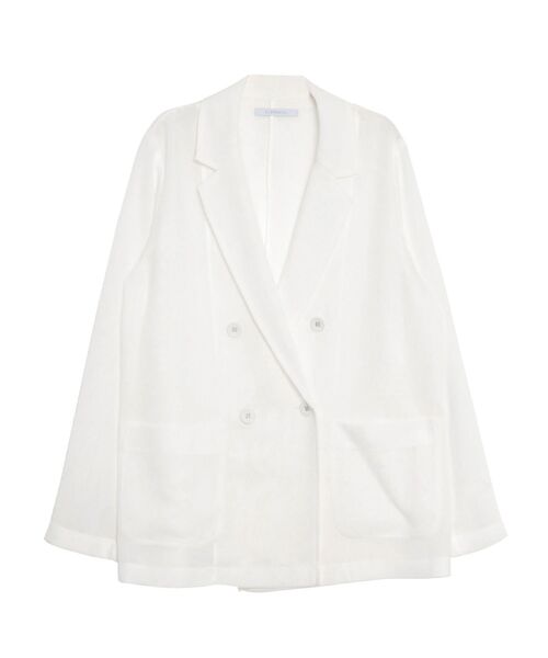 ELENDEEK（エレンディーク）の「シアージャケット（テーラードジャケット・レディース・ブルー/オフホワイト/アイボリー/ブラック・FREE）」の22枚目の写真