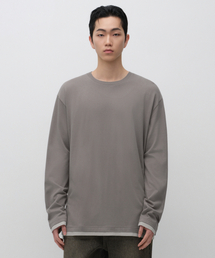 CR レイヤードヘム長袖Tシャツ[トープ]