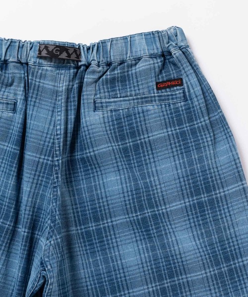 Gramicci（グラミチ）の「LAGOON SHORT DENIM PLAID / ラグーンショーツデニムプレイド Gramicci グラミチ（デニムパンツ・メンズ・インディゴブルー・S/M/L/XL/XXL）」の9枚目の写真