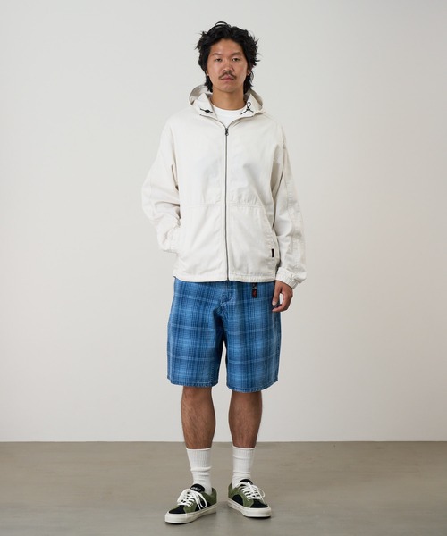 Gramicci（グラミチ）の「LAGOON SHORT DENIM PLAID / ラグーンショーツデニムプレイド Gramicci グラミチ（デニムパンツ・メンズ・インディゴブルー・S/M/L/XL/XXL）」の4枚目の写真