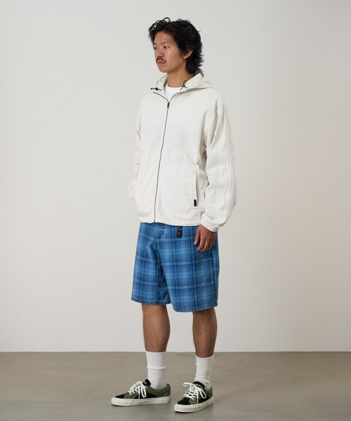 Gramicci（グラミチ）の「LAGOON SHORT DENIM PLAID / ラグーンショーツデニムプレイド Gramicci グラミチ（デニムパンツ・メンズ・インディゴブルー・S/M/L/XL/XXL）」の5枚目の写真