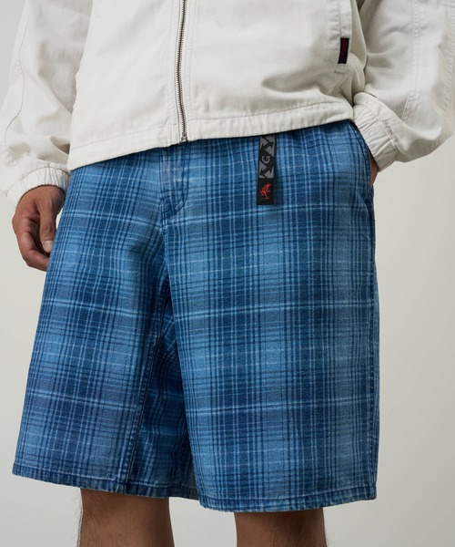 LAGOON SHORT DENIM PLAID / ラグーンショーツデニムプレイド Gramicci