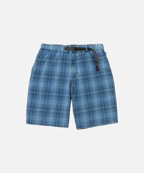 Gramicci（グラミチ）の「LAGOON SHORT DENIM PLAID / ラグーンショーツデニムプレイド Gramicci グラミチ（デニムパンツ・メンズ・インディゴブルー・S/M/L/XL/XXL）」の7枚目の写真