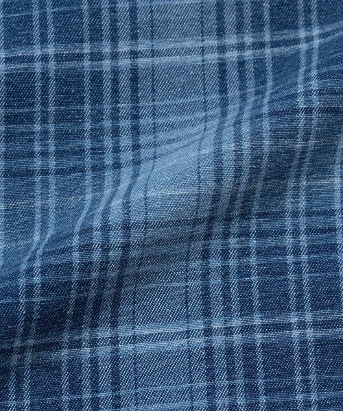 Gramicci（グラミチ）の「LAGOON SHORT DENIM PLAID / ラグーンショーツデニムプレイド Gramicci グラミチ（デニムパンツ・メンズ・インディゴブルー・S/M/L/XL/XXL）」の10枚目の写真