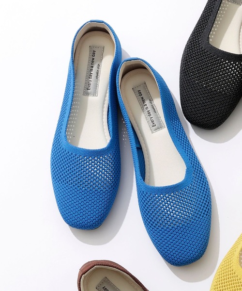 studio CLIP（スタディオクリップ）の「【ウォッシャブル/クッションインソール】洗えるニットカラーパンプス（パンプス・レディース・ブルー/ブラウン/チャコール/イエロー・LARGE/MEDIUM）」の11枚目の写真