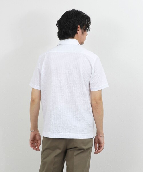 NOLLEY’S(ノーリーズ)の「【BECシリーズ】《ビジカジ対応》サッカーテープポロシャツ / ビズポロ /26SS(ポロシャツ・メンズ・オフホワイト/ブルー系その他/ネイビー・L/M/XL/S)」の11枚目の写真