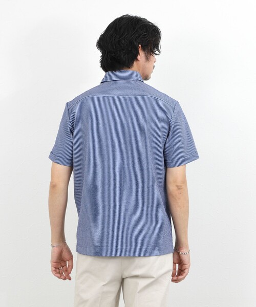 NOLLEY’S(ノーリーズ)の「【BECシリーズ】《ビジカジ対応》サッカーテープポロシャツ / ビズポロ /26SS(ポロシャツ・メンズ・オフホワイト/ブルー系その他/ネイビー・L/M/XL/S)」の21枚目の写真