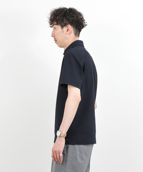 NOLLEY’S（ノーリーズ）の「《ビジカジ対応》サッカーテープポロシャツ / ビズポロ /26SS（ポロシャツ・メンズ・オフホワイト/ブルー系その他/ネイビー・L/M/XL/S）」の15枚目の写真