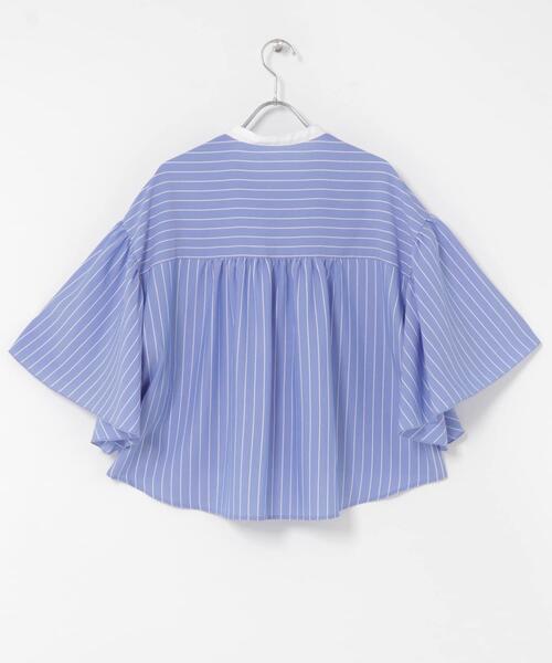 URBAN RESEARCH ROSSO WOMEN(アーバンリサーチ ロッソ)の「ウォッシャブルストライプブラウス(シャツ/ブラウス・レディース・ブルー・FREE)」の14枚目の写真