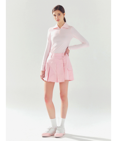LORDLOAR(ロードロアル)の「クールスリムジッパーカラーネックTシャツ PINK(ポロシャツ・レディース・その他・SMALL/MEDIUM/LARGE)」の3枚目の写真
