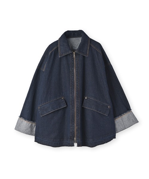 marjour（マージュール）の「10OZ ZIP DENIM JACKET（デニムジャケット・レディース・ワンウォッシュ・M）」の4枚目の写真