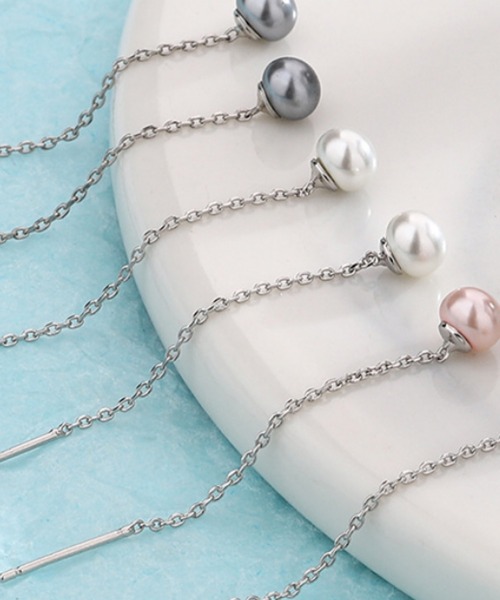 Mignonjour(ミニョンジュール)の「FReePLACe/1粒 チェーンピアス R0185(ピアス(両耳用)・レディース・その他1/その他2/その他3・FREE)」の4枚目の写真