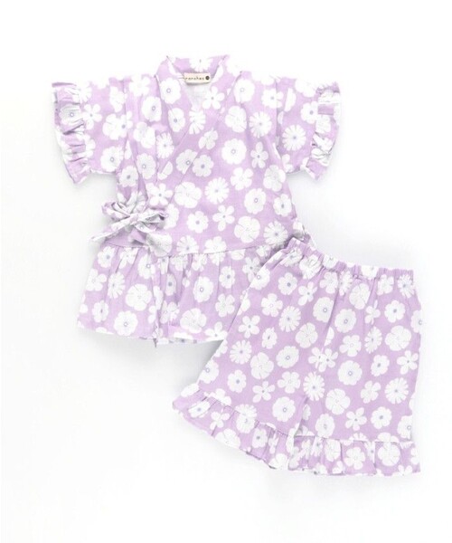 BRANSHES（ブランシェス）の「【キッズ】フリル甚平（浴衣・キッズ・ラベンダー/ピンク/レッド・110/100/90/120）」の14枚目の写真