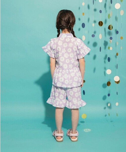 BRANSHES（ブランシェス）の「【キッズ】フリル甚平（浴衣・キッズ・ラベンダー/ピンク/レッド・110/100/90/120）」の11枚目の写真