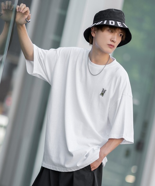 En serio TOKYO(エンソリオトーキョー)の「【SIDEWAYSTANCE】刺繍ダウナーブルドッグ半袖Tシャツ SIDE24-090(Tシャツ/カットソー・メンズ・ホワイト/ブラック/カーキ/アッシュ・SMALL/LARGE/X-LARGE/MEDIUM)」の20枚目の写真