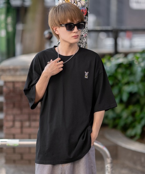 En serio TOKYO(エンソリオトーキョー)の「【SIDEWAYSTANCE】刺繍ダウナーブルドッグ半袖Tシャツ SIDE24-090(Tシャツ/カットソー・メンズ・ホワイト/ブラック/カーキ/アッシュ・SMALL/LARGE/X-LARGE/MEDIUM)」の17枚目の写真