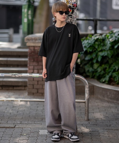 En serio TOKYO(エンソリオトーキョー)の「【SIDEWAYSTANCE】刺繍ダウナーブルドッグ半袖Tシャツ SIDE24-090(Tシャツ/カットソー・メンズ・ホワイト/ブラック/カーキ/アッシュ・SMALL/LARGE/X-LARGE/MEDIUM)」の15枚目の写真