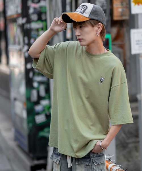 En serio TOKYO(エンソリオトーキョー)の「【SIDEWAYSTANCE】刺繍ダウナーブルドッグ半袖Tシャツ SIDE24-090(Tシャツ/カットソー・メンズ・ホワイト/ブラック/カーキ/アッシュ・SMALL/LARGE/X-LARGE/MEDIUM)」の11枚目の写真