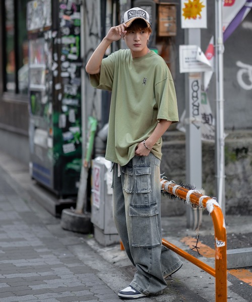 En serio TOKYO(エンソリオトーキョー)の「【SIDEWAYSTANCE】刺繍ダウナーブルドッグ半袖Tシャツ SIDE24-090(Tシャツ/カットソー・メンズ・ホワイト/ブラック/カーキ/アッシュ・SMALL/LARGE/X-LARGE/MEDIUM)」の9枚目の写真