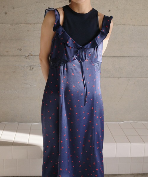 Ameri（アメリ）の「MEDI FRUIT DOT CAMISOLE DRESS（ドレス）」 - WEAR
