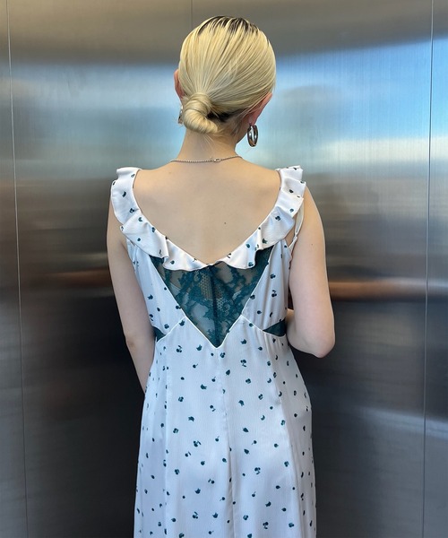 Ameri（アメリ）の「MEDI FRUIT DOT CAMISOLE DRESS（ドレス・レディース・ネイビー/アイボリー/ブラック・SMALL/MEDIUM/TALL）」の14枚目の写真