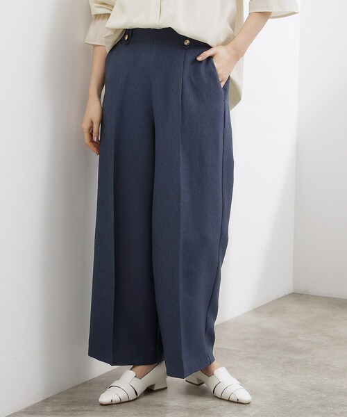 grove(グローブ)の「【洗濯機OK】きちんと見えする、デニムライクワイドパンツ(その他パンツ・レディース・ネイビー/ブルー/ライトベージュ・02/03/04/01/05)」の10枚目の写真