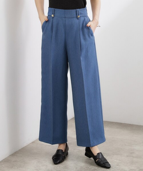 grove(グローブ)の「【洗濯機OK】きちんと見えする、デニムライクワイドパンツ(その他パンツ・レディース・ネイビー/ブルー/ライトベージュ・02/03/04/01/05)」の18枚目の写真