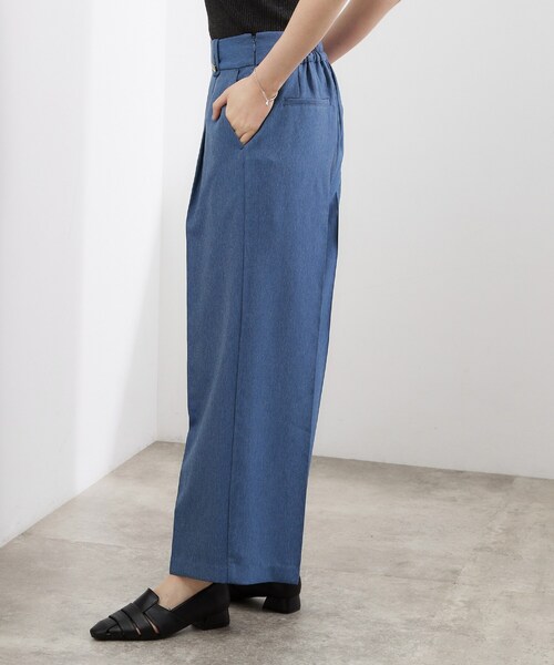 grove(グローブ)の「【洗濯機OK】きちんと見えする、デニムライクワイドパンツ(その他パンツ・レディース・ネイビー/ブルー/ライトベージュ・02/03/04/01/05)」の19枚目の写真