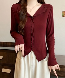 フリルカラー メローデザイントップス