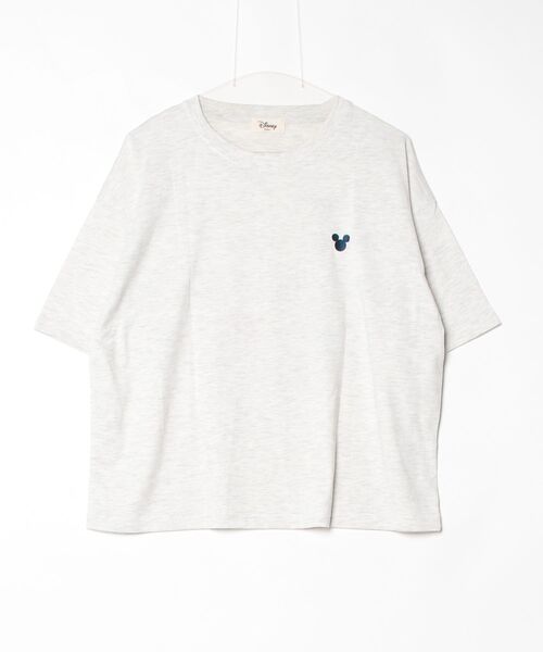 Disney（ディズニー）の「【DISNEY/ディズニー】ミッキーマウス　キャラクタープリント半袖Ｔシャツ(WIDEシルエット)（Tシャツ/カットソー・レディース・サックスブルー/ピンク/ネイビー/オートミール・LARGE/MEDIUM）」の8枚目の写真