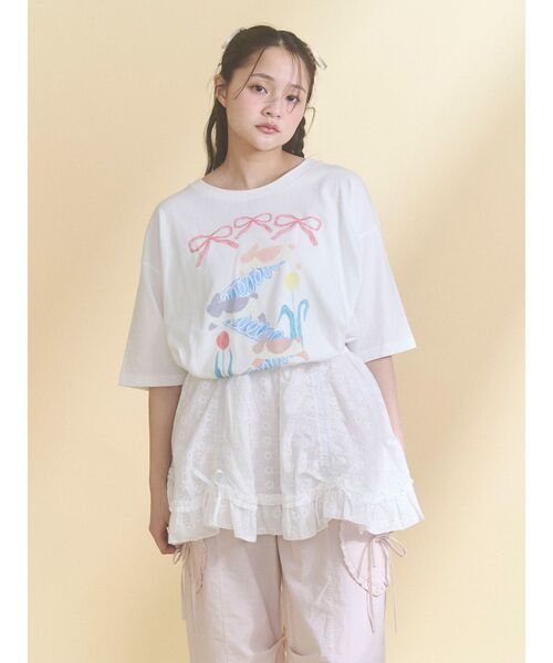 merry jenny(メリージェニー)の「うさぎのひみつ時間Tee(Tシャツ/カットソー・レディース・オフホワイト/ピンク・FREE)」の15枚目の写真