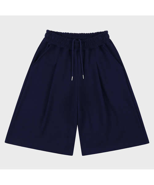 PAPERBOY(ペーパーボーイ)の「ワンタックワイドハーフパンツ5カラー(その他パンツ・レディース・チャコールグレー/ブラック/ネイビー/ライトグレー/グリーン・MEDIUM/LARGE/X-LARGE/SMALL)」の5枚目の写真