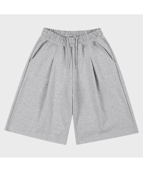 PAPERBOY(ペーパーボーイ)の「ワンタックワイドハーフパンツ5カラー(その他パンツ・レディース・チャコールグレー/ブラック/ネイビー/ライトグレー/グリーン・MEDIUM/LARGE/X-LARGE/SMALL)」の1枚目の写真