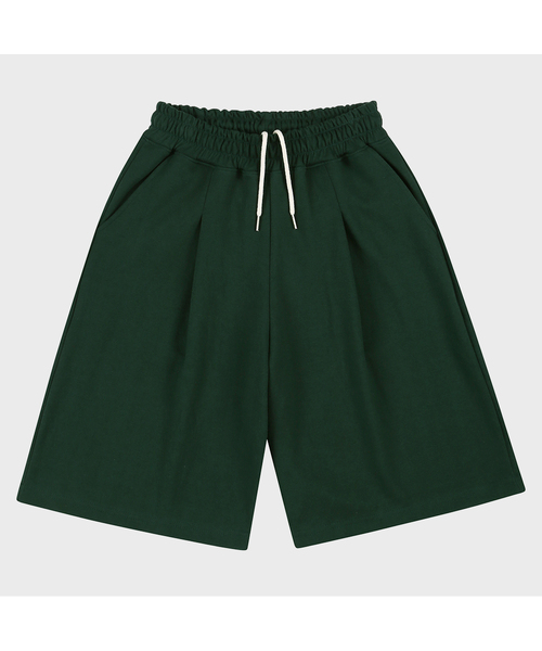 PAPERBOY(ペーパーボーイ)の「ワンタックワイドハーフパンツ5カラー(その他パンツ・レディース・チャコールグレー/ブラック/ネイビー/ライトグレー/グリーン・MEDIUM/LARGE/X-LARGE/SMALL)」の4枚目の写真