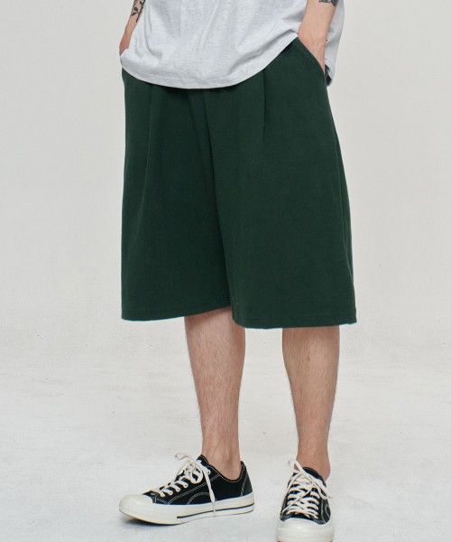PAPERBOY(ペーパーボーイ)の「ワンタックワイドハーフパンツ5カラー(その他パンツ・レディース・チャコールグレー/ブラック/ネイビー/ライトグレー/グリーン・MEDIUM/LARGE/X-LARGE/SMALL)」の15枚目の写真