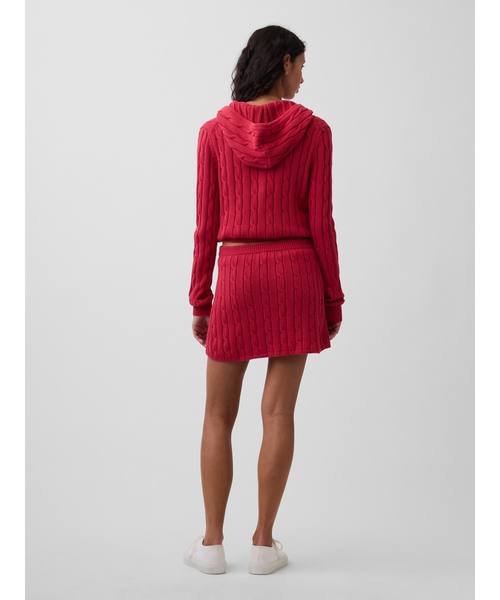 GAP(ギャップ)の「コットン100% コットンケーブルニット ミニスカート・スコート(スカート・レディース・レッド/ブルー・S/M/L/XS/XXS)」の4枚目の写真