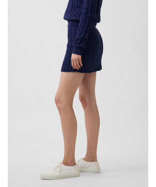 GAP(ギャップ)の「コットン100% コットンケーブルニット ミニスカート・スコート(スカート・レディース・レッド/ブルー・S/M/L/XS/XXS)」の2枚目の写真